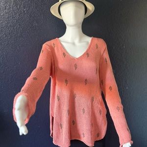 Wooden Ships: Pink with Cactus Print- Gently Worn